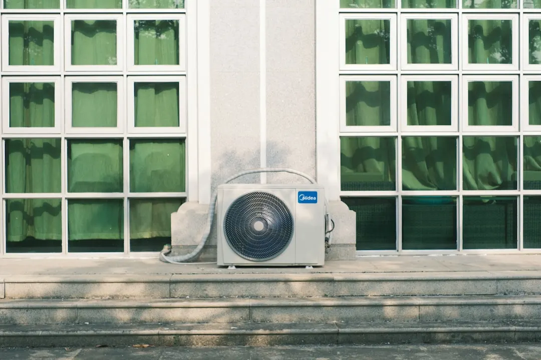 Residential outdoor AC unit installed at a Tampa home