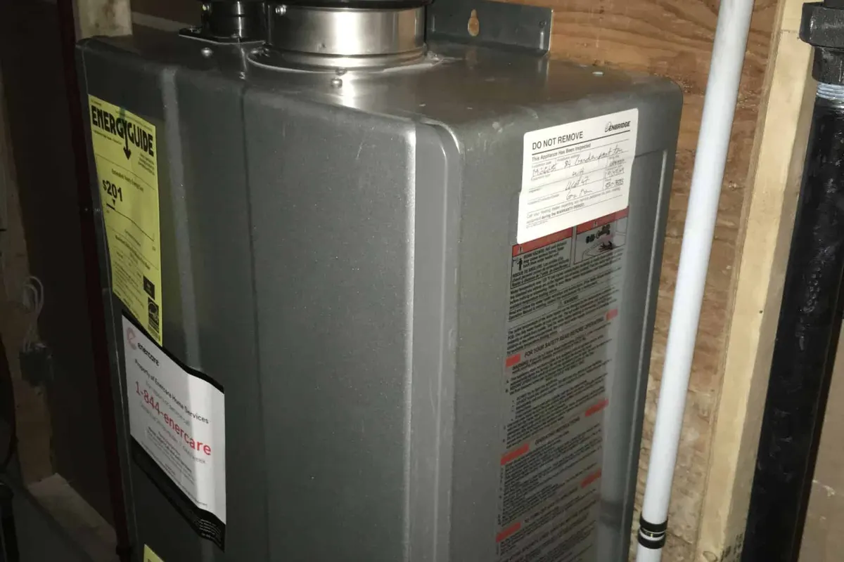 Tankless water heater serving a Tampa residential home